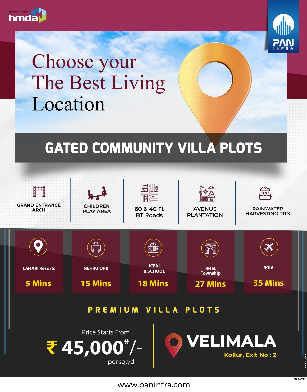 Luxury Villa plots at Velmala Kolluru